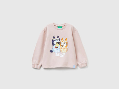 Benetton_Soft Pink_Sweatshirt with Bluey ©Ludo Studio Print_3J70G10KG_12U_01