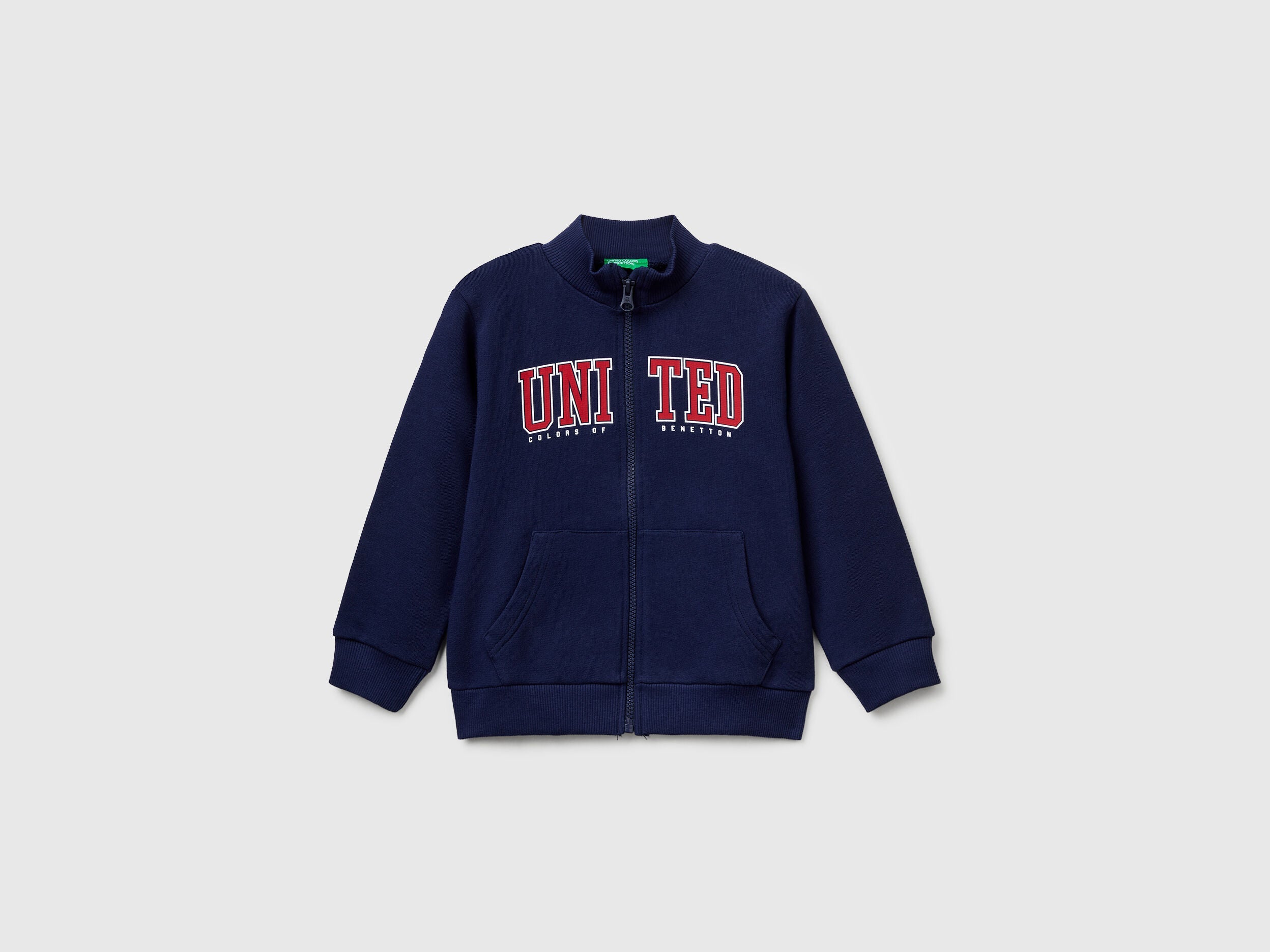 Benetton_Dark Blue_Cotton Sweatshirt with Zip_3J70G5033_252_01