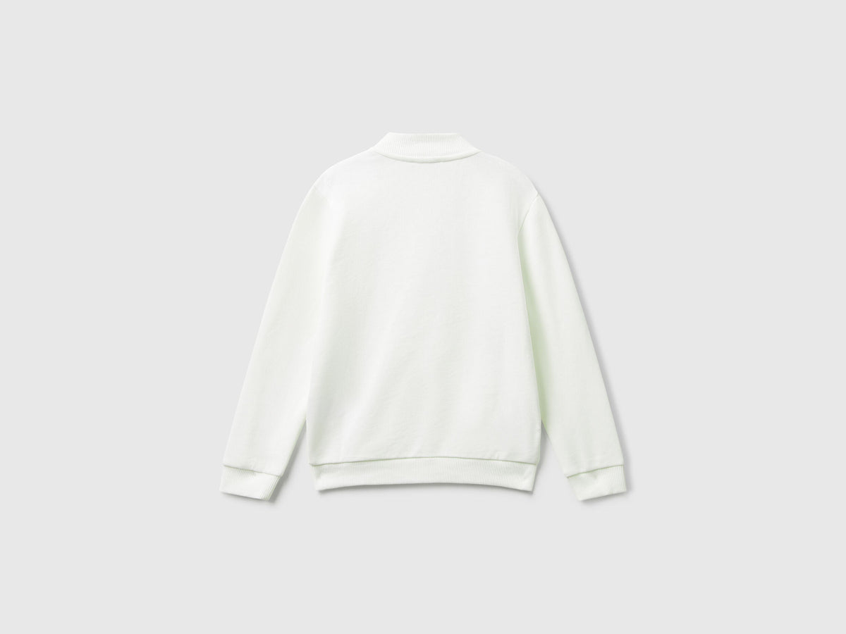 Benetton_Creamy White_Hoodie with Glittery Print_3J70G503U_074_02