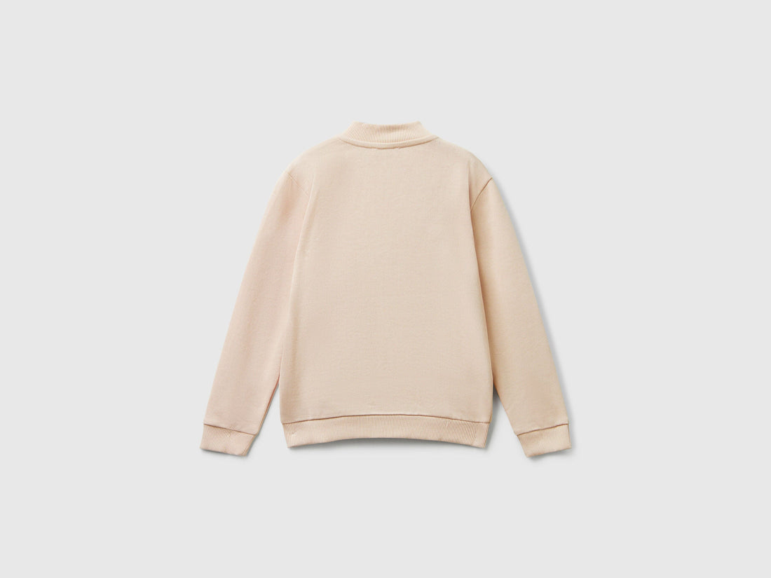 Benetton_Nude_Hoodie with Glittery Print_3J70G503U_12U_02