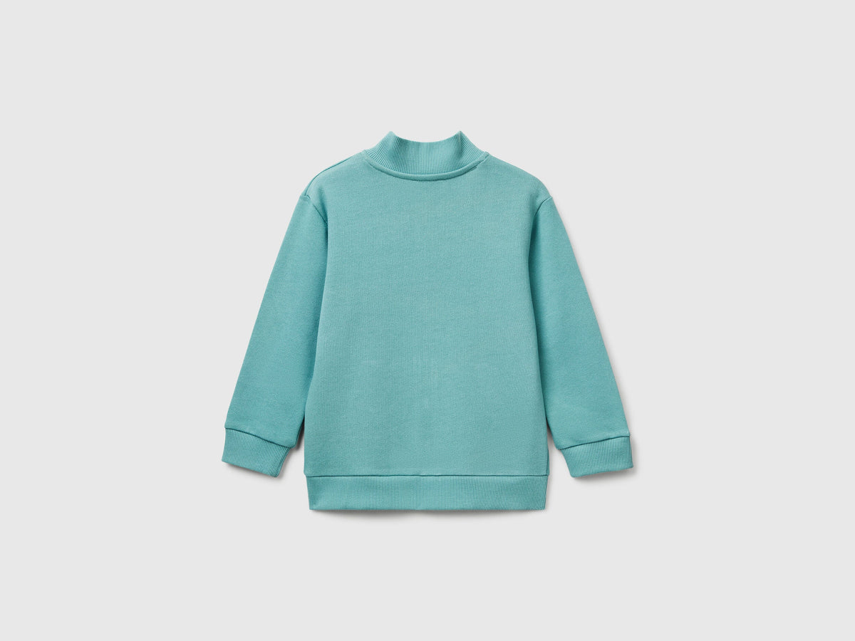 Benetton_Blue_Cotton Sweatshirt with Logo_3J70G503X_33K_02
