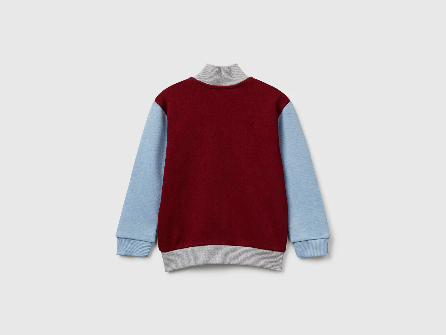 Benetton_Red_Cotton Sweatshirt with Logo_3J70G503X_901_02
