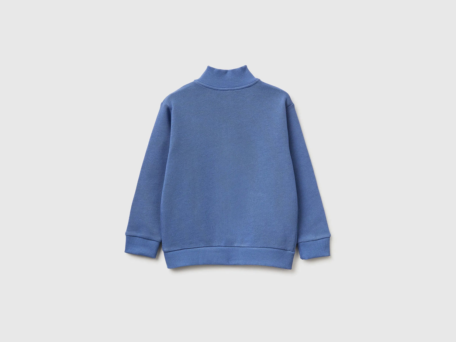 Benetton Air force blue Boys Organic Cotton Zip-Up Sweatshirt SKU: 3J70G504A_05N Image 02