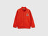 Benetton Orange coral Boys Organic Cotton Zip-Up Sweatshirt SKU: 3J70G504A_34Y Image 01