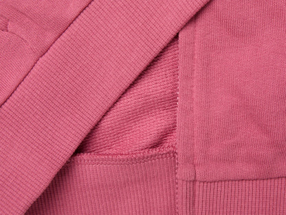 Benetton Fuchsia Girls Zip-Up Sweatshirt with Logo SKU: 3J70G504H_903 Image 03