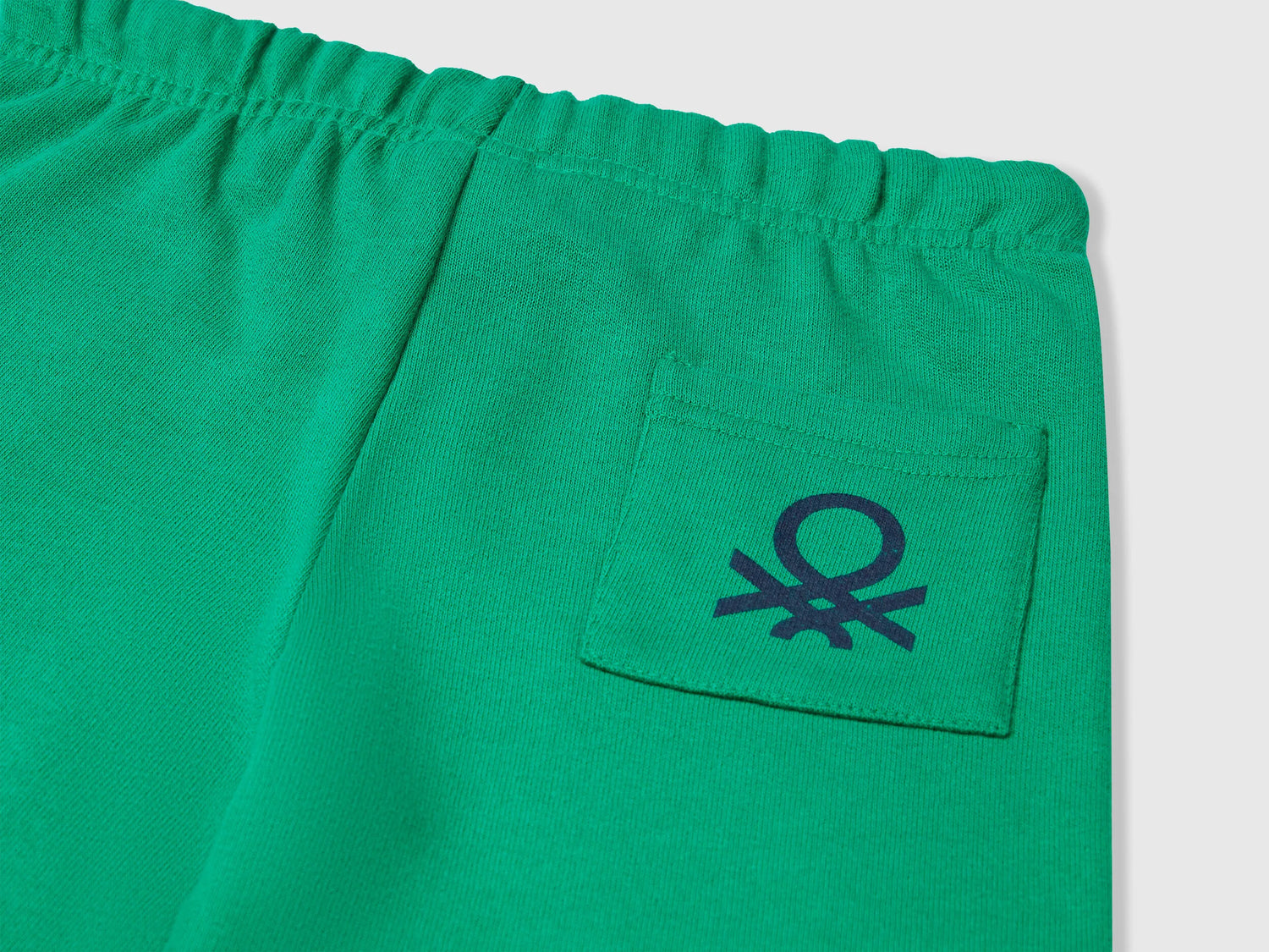Benetton Green Boys Bermudas in Sweat Cotton SKU: 3J70G900P_108 Image 03