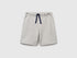 Benetton Light Gray Boys Bermudas in Sweat Cotton SKU: 3J70G900P_501 Image 01