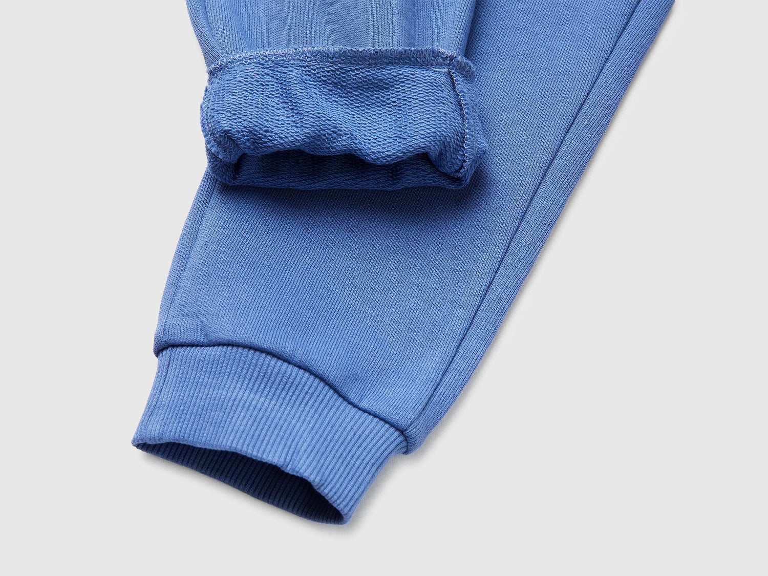 Benetton Air force blue Boys Organic Cotton Sweatpants with Logo SKU: 3J70GF010_05N Image 03