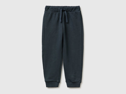 Benetton Dark gray Boys Cotton Trousers with Logo SKU: 3J70GF010_10N Image 01