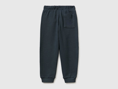 Benetton Dark gray Boys Cotton Trousers with Logo SKU: 3J70GF010_10N Image 02