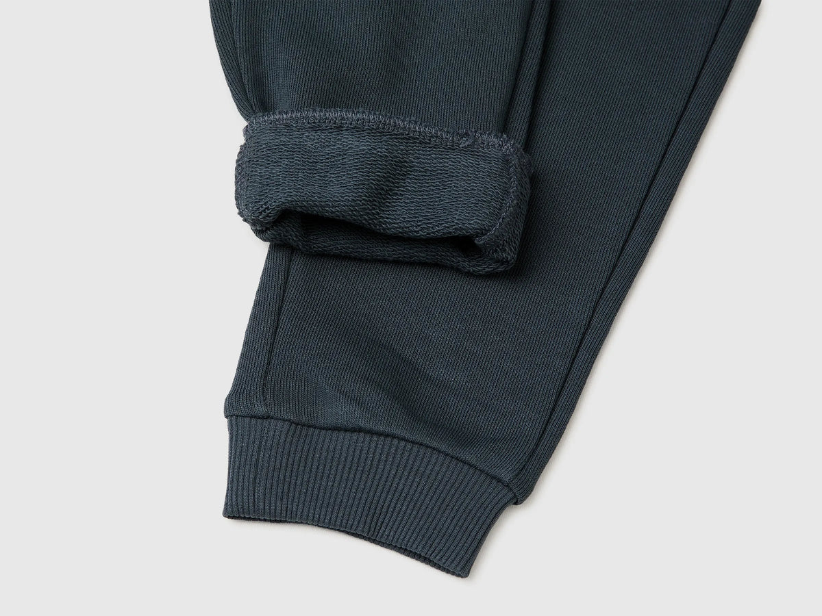 Benetton Dark gray Boys Cotton Trousers with Logo SKU: 3J70GF010_10N Image 03