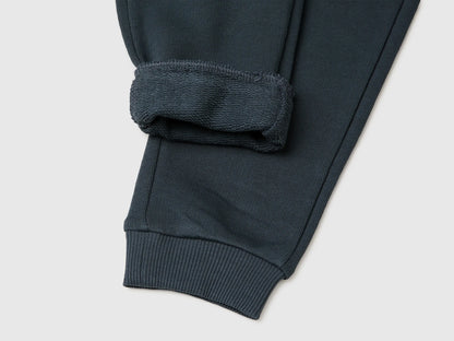 Benetton Dark gray Boys Cotton Trousers with Logo SKU: 3J70GF010_10N Image 03