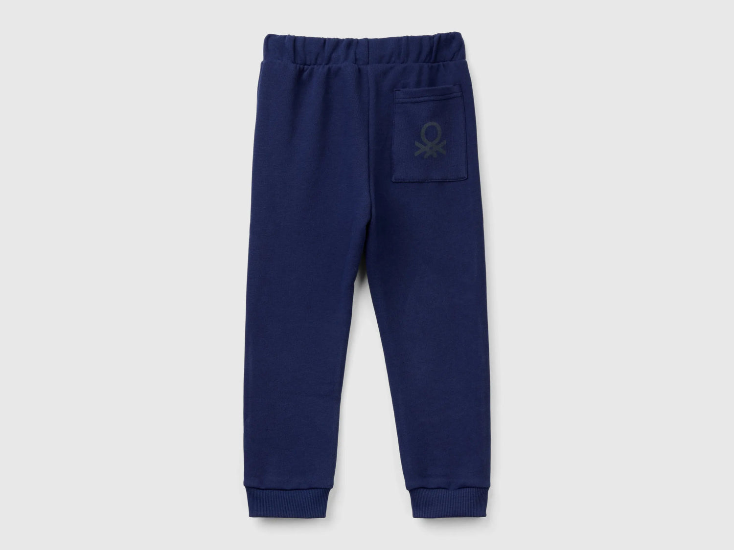Benetton Dark blue Boys Cotton Trousers with Logo SKU: 3J70GF010_252 Image 02