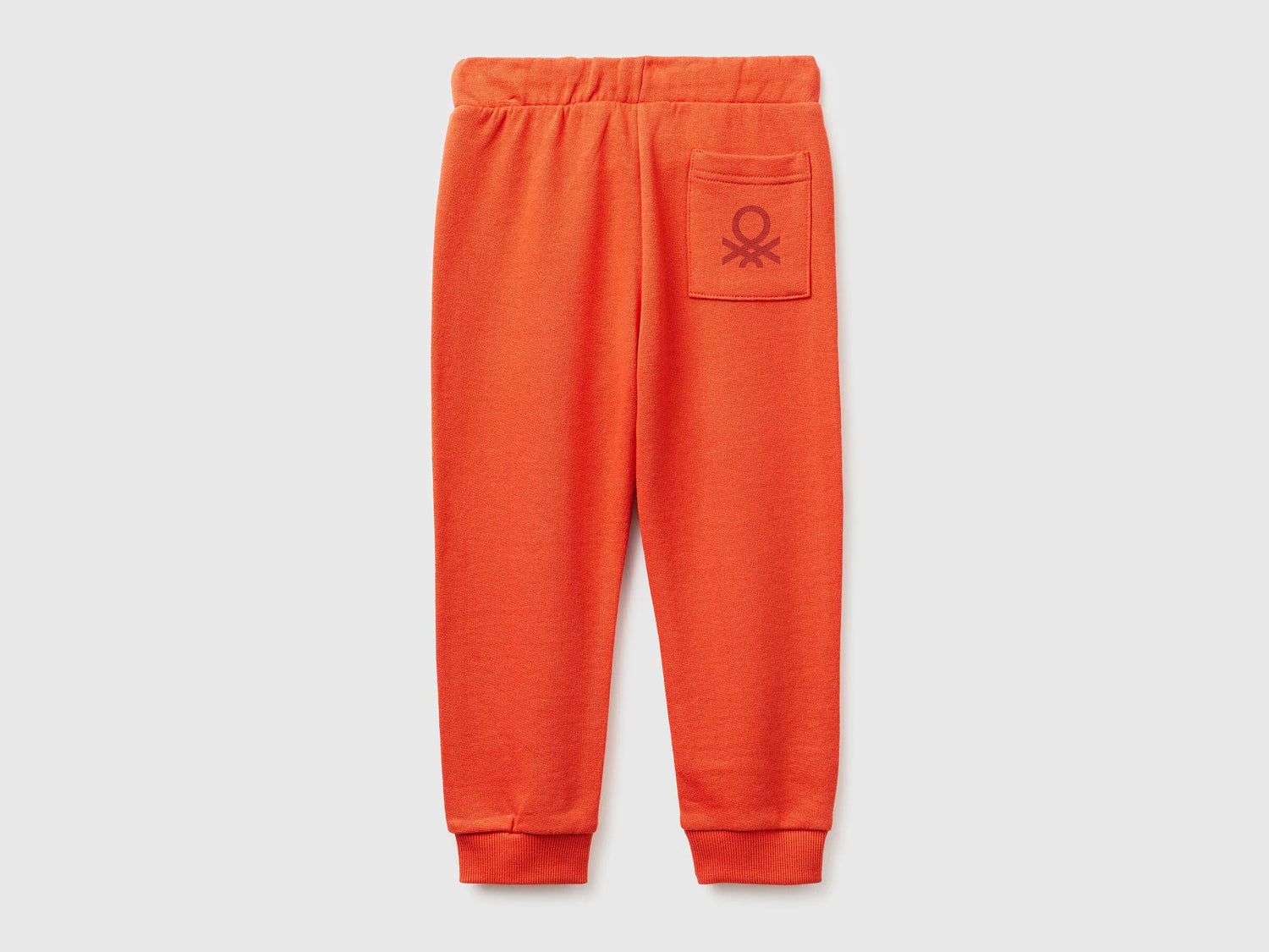 Benetton Red Boys Organic Cotton Sweatpants with Logo SKU: 3J70GF010_34Y Image 02