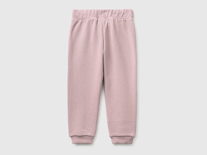 Benetton Pink Girls Sweatpants in Organic Cotton SKU: 3J70GF01N_0C3 Image 02