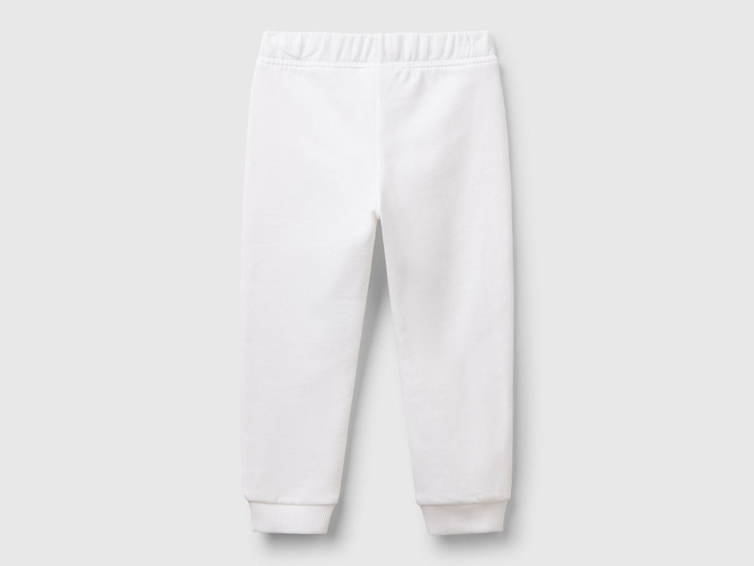 Benetton_White_Sweatpants in Cotton_3J70GF01N_101_02