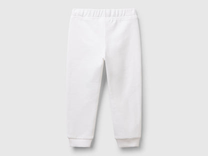 Benetton_White_Sweatpants in Cotton_3J70GF01N_101_02