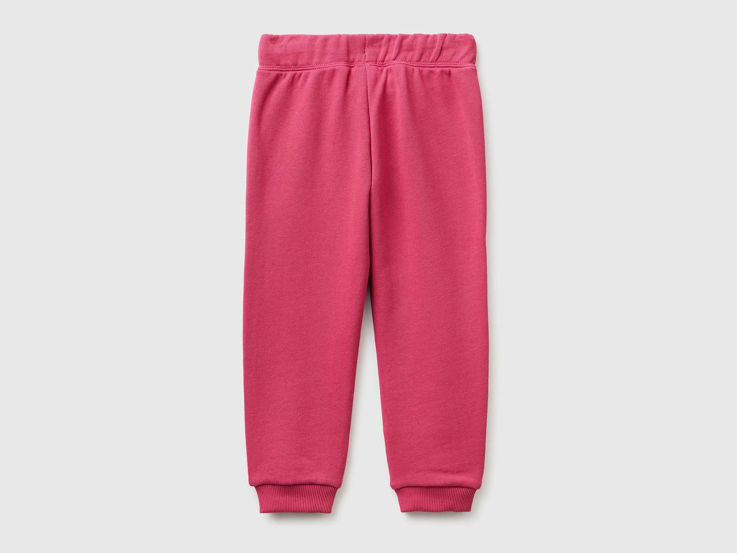 Benetton Fuchsia Girls Sweatpants in Organic Cotton SKU: 3J70GF01N_12E Image 02