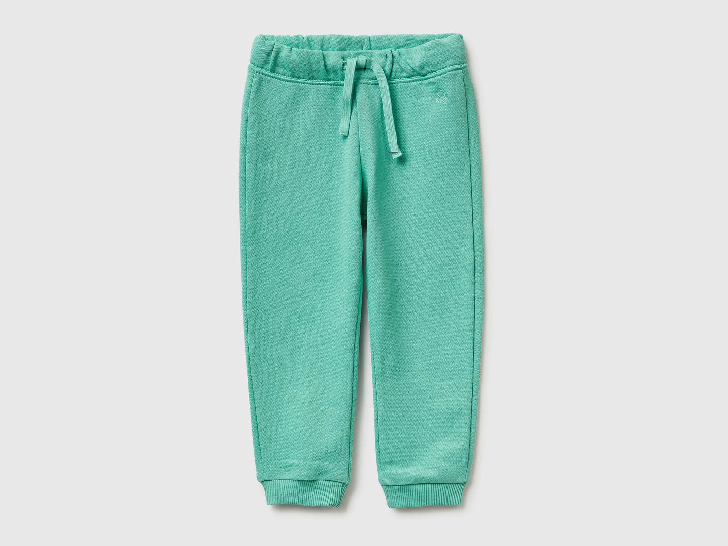 Benetton Aqua Girls Sweatpants in Organic Cotton SKU: 3J70GF01N_13D Image 01