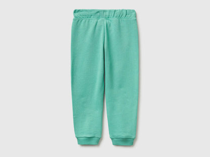 Benetton Aqua Girls Sweatpants in Organic Cotton SKU: 3J70GF01N_13D Image 02