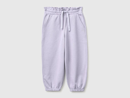 Benetton Lavender Girls Organic Cotton Fleece Joggers SKU: 3J70GF05I_19B Image 01