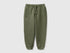 Benetton Military Green Boys Fleece Joggers SKU: 3J70GF05J_07N Image 01