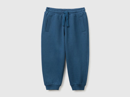 Benetton Dark Blue Boys Fleece Joggers SKU: 3J70GF05J_37T Image 01