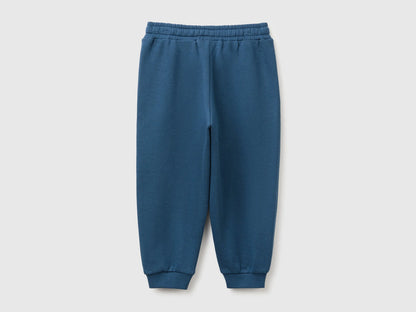 Benetton Dark Blue Boys Fleece Joggers SKU: 3J70GF05J_37T Image 02