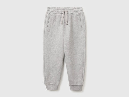 Benetton Light Gray Boys Fleece Joggers SKU: 3J70GF05J_501 Image 01