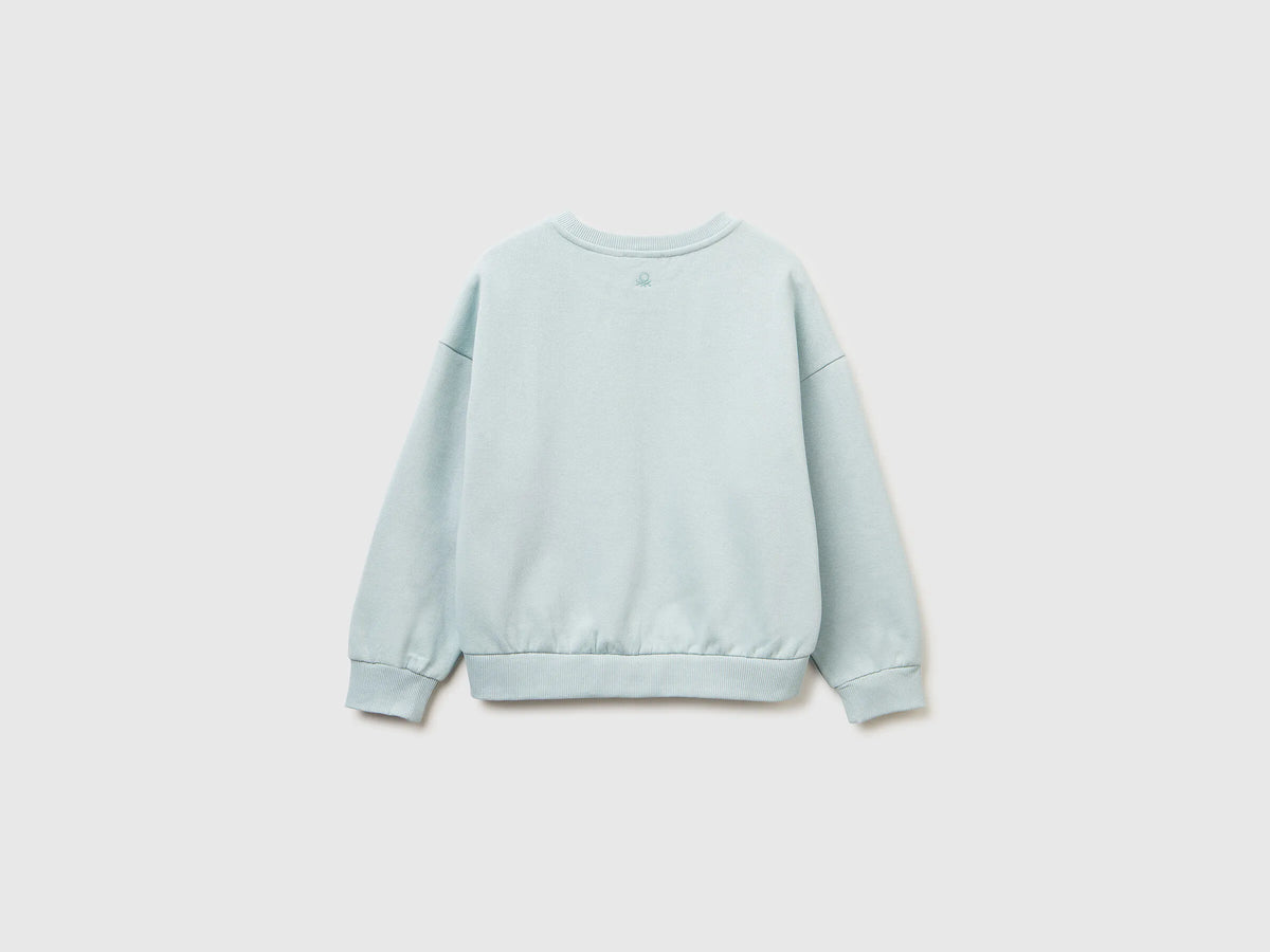 Benetton_Aqua_Warm Sweatshirt with Print and Rhinestones_3J73C10RA_17H_02