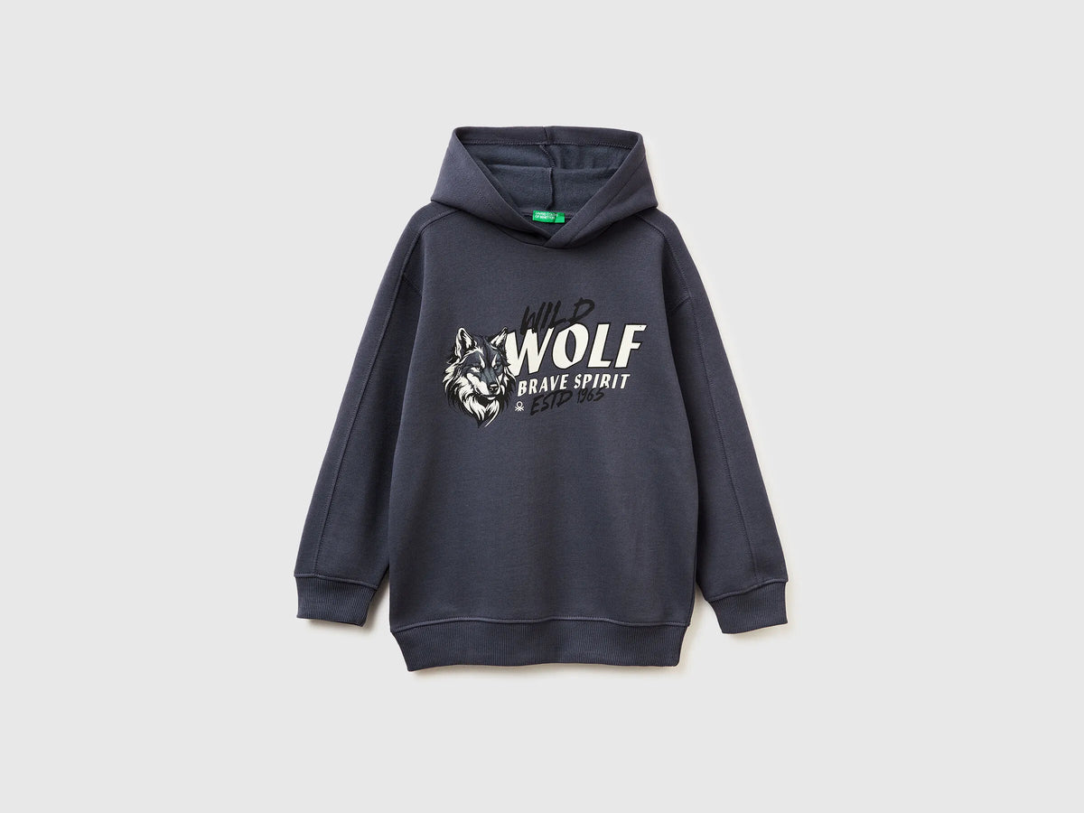 Benetton_Air Force Blue_Warm Sweatshirt in Cotton with Print_3J73C205C_0J8_01