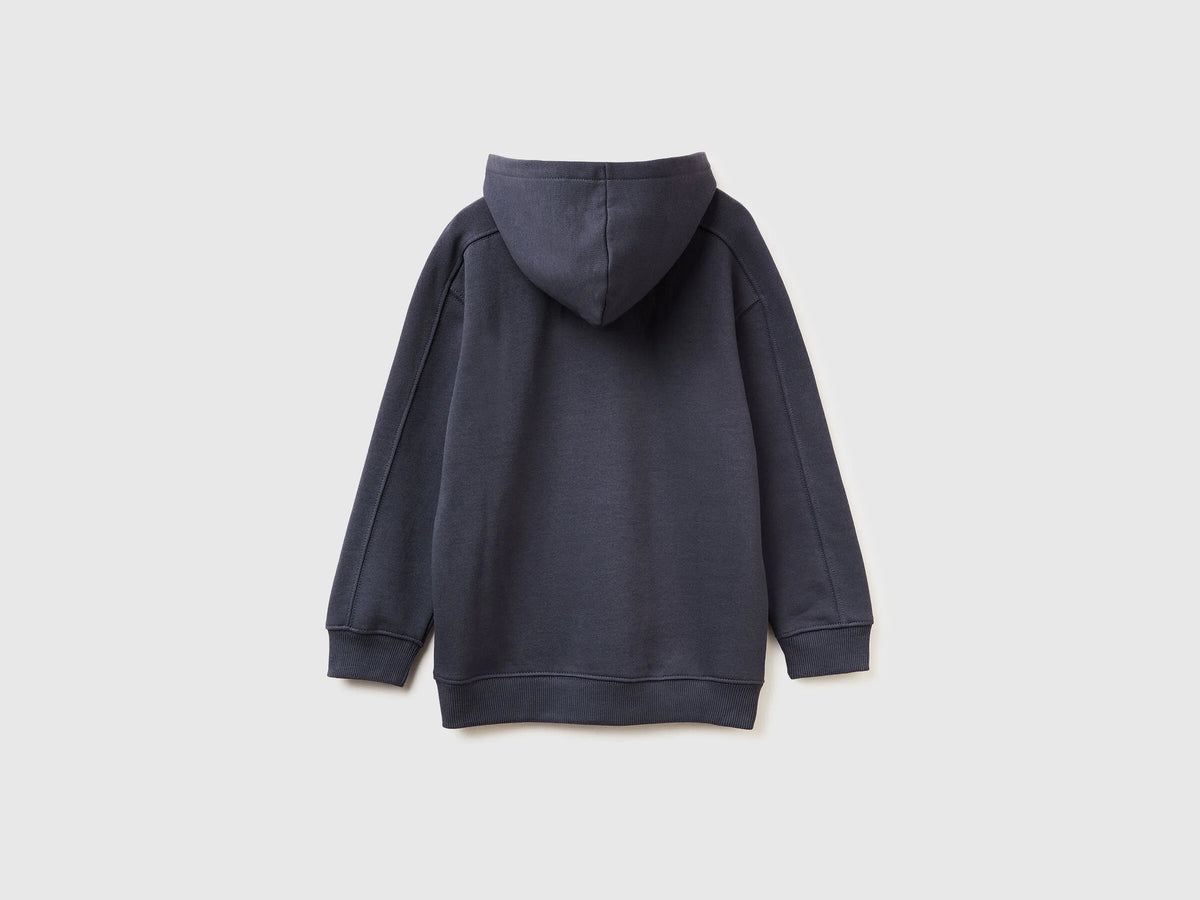 Benetton_Air Force Blue_Warm Sweatshirt in Cotton with Print_3J73C205C_0J8_02