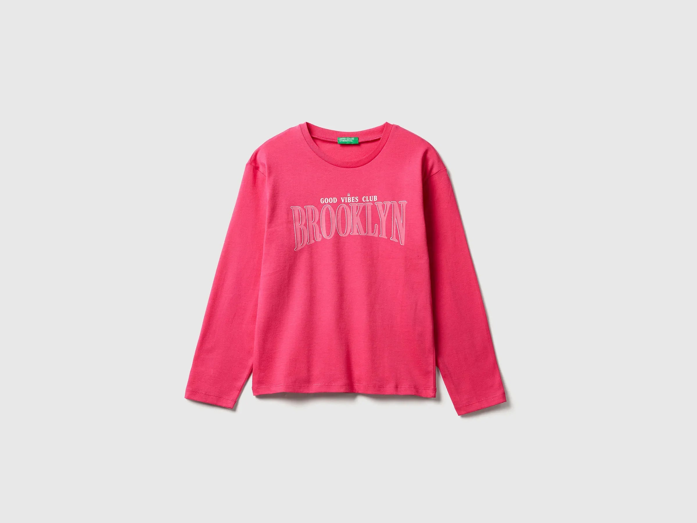 Benetton_Fuchsia_T-Shirt with Print_3JERC10QM_1A2_01