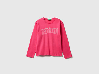 Benetton_Fuchsia_T-Shirt with Print_3JERC10QM_1A2_01