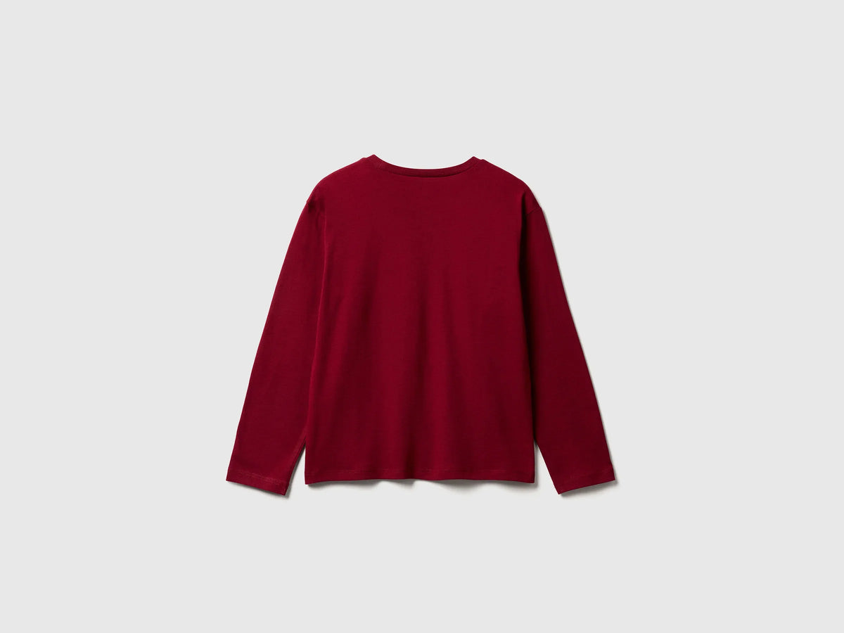 Benetton_Burgundy_T-Shirt with Print_3JERC10QM_236_02