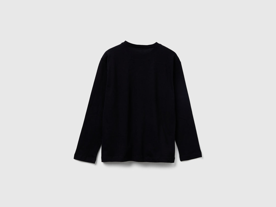 Benetton_Black_T-Shirt with Print_3JERC10QO_100_02