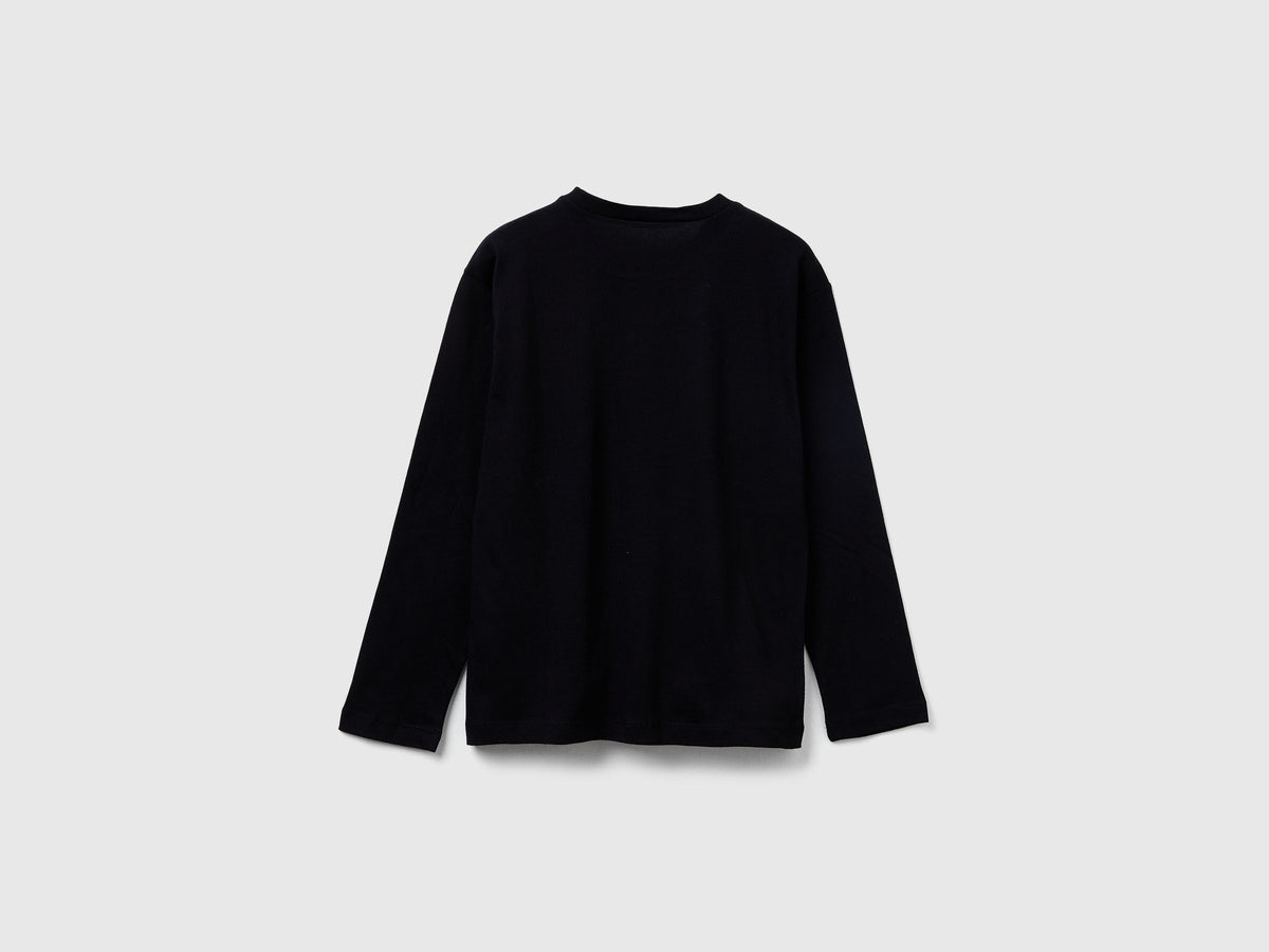Benetton_Black_T-Shirt with Print_3JERC10QO_100_02
