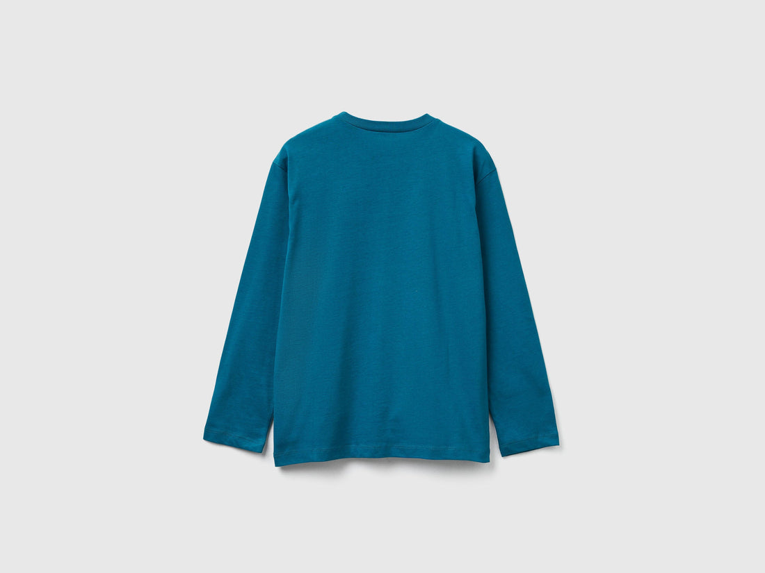 Benetton_Teal_T-Shirt with Print_3JERC10QO_3C5_02