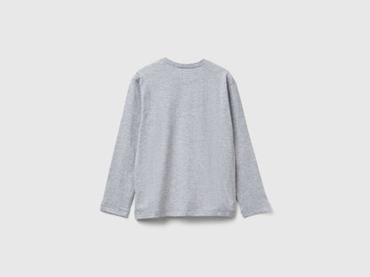 Benetton_Light Gray_T-Shirt with Print_3JERC10QO_501_02