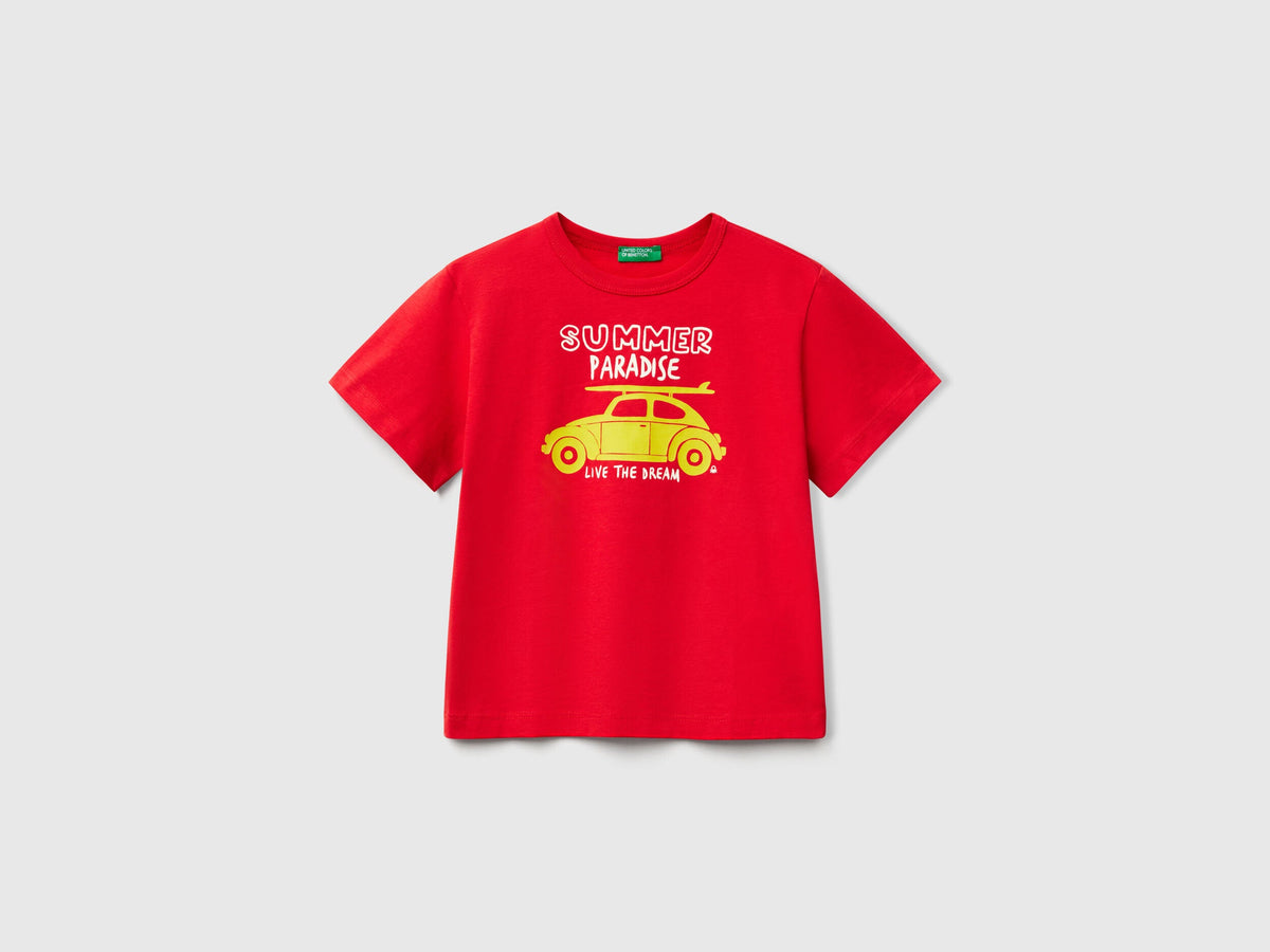 Benetton_T-Shirt with Neon Print_3JERG10JQ_19Q_01