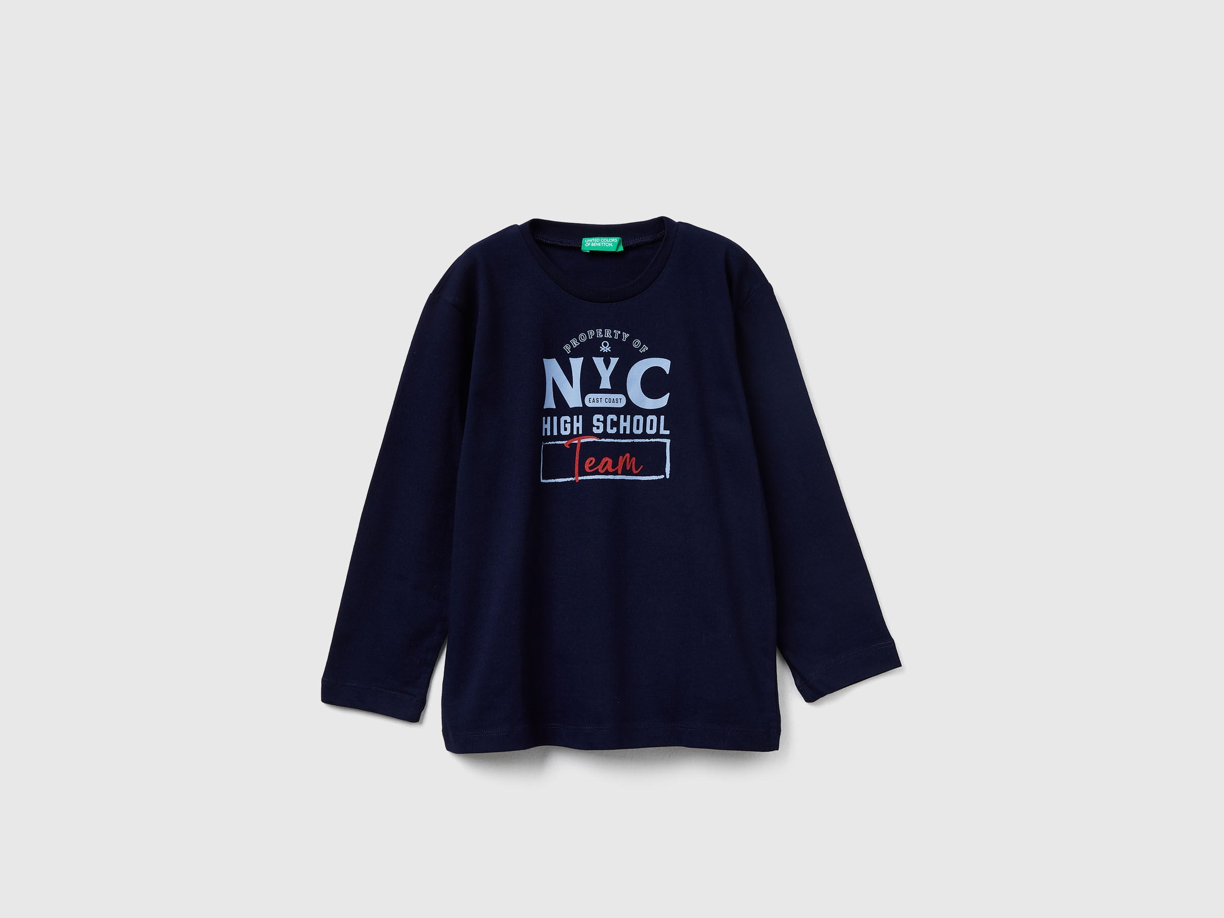 Benetton_Dark Blue_T-Shirt with Print_3JERG10K5_016_01
