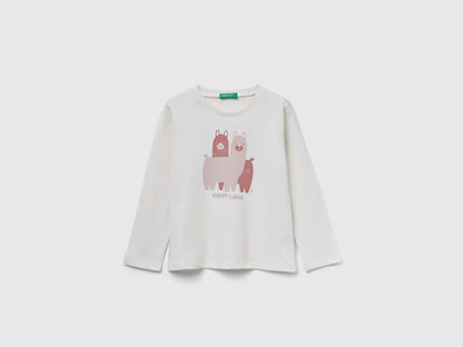Benetton_Creamy White_Regular Fit T-Shirt with Print_3JERG10KB_074_01