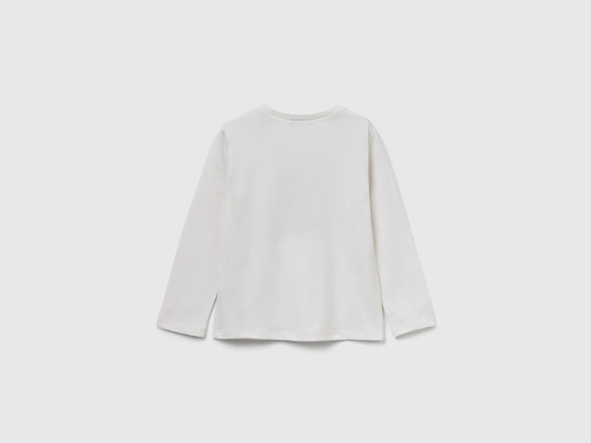 Benetton_Creamy White_Regular Fit T-Shirt with Print_3JERG10KB_074_02