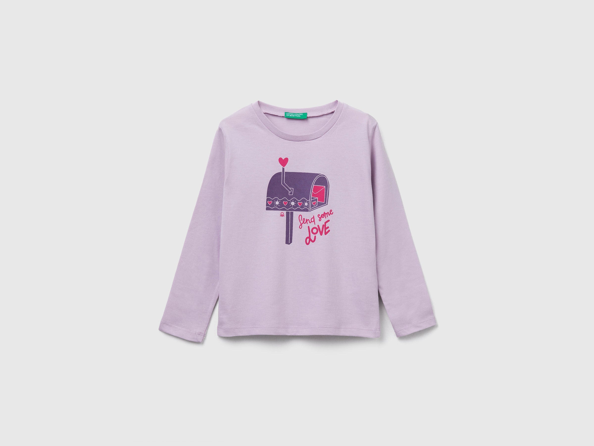 Benetton_Lavender_Regular Fit T-Shirt with Print_3JERG10KB_0W1_01