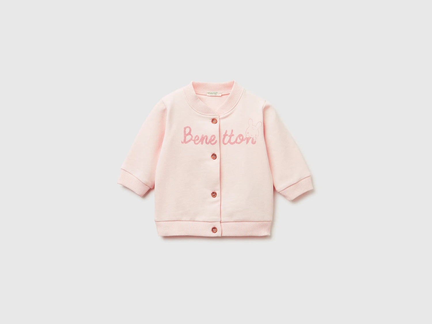 Benetton_Soft Pink_Warm Sweatshirt with Logo Print_3K1CA501S_1B7_01