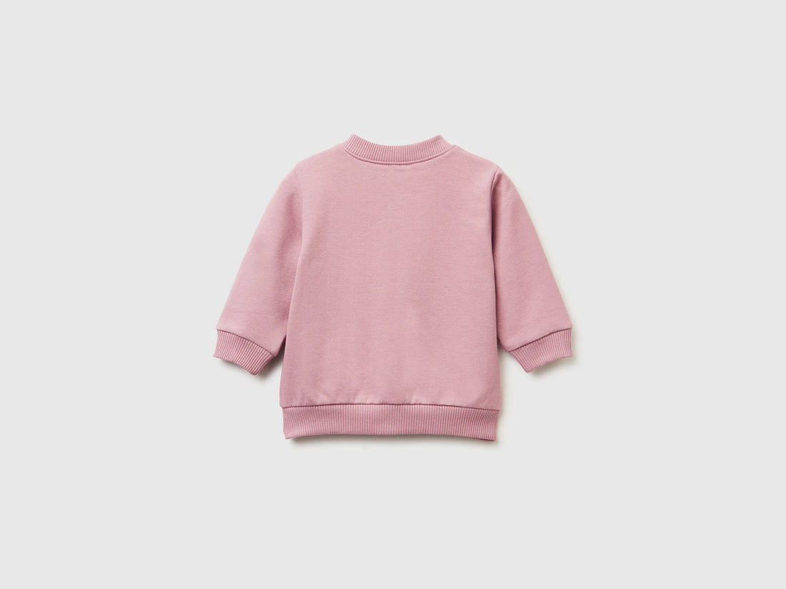 Benetton_Mauve_Warm Sweatshirt with Logo Print_3K1CA501S_25U_02