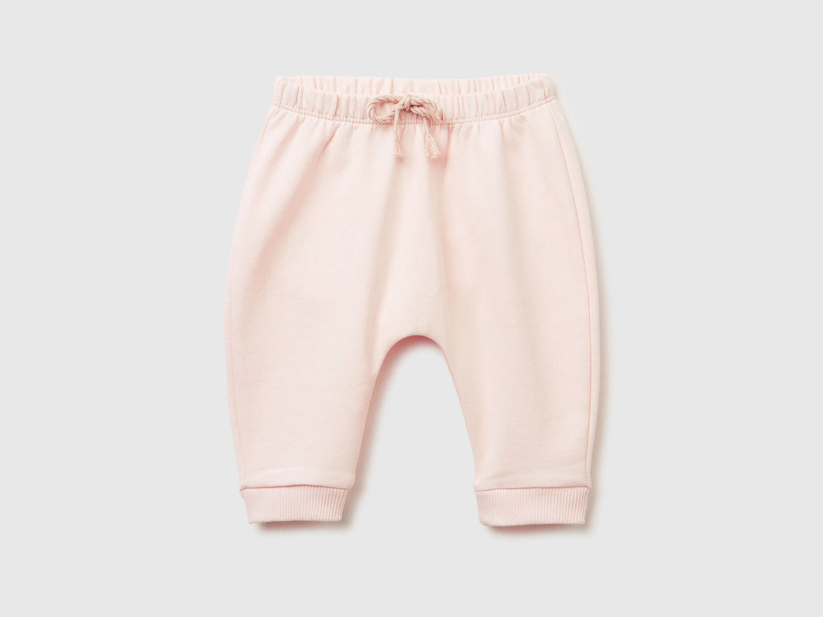 Benetton_Soft Pink_Warm Sweat Trousers with Pocket_3K1CAF02J_1B7_01