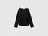 Benetton Black Girls T-Shirt with Studs SKU: 3K5KC10UG_100 Image 01