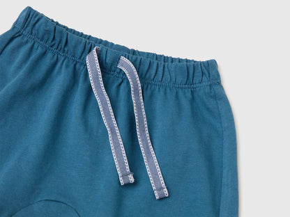 Benetton Pink Baby Shorts with Animal Embroidery SKU: 3MI5A900K_0V2 Image 03