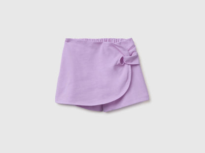 Benetton Purple Girls Knotted Culottes SKU: 3MI5G9028_2P5 Image 01